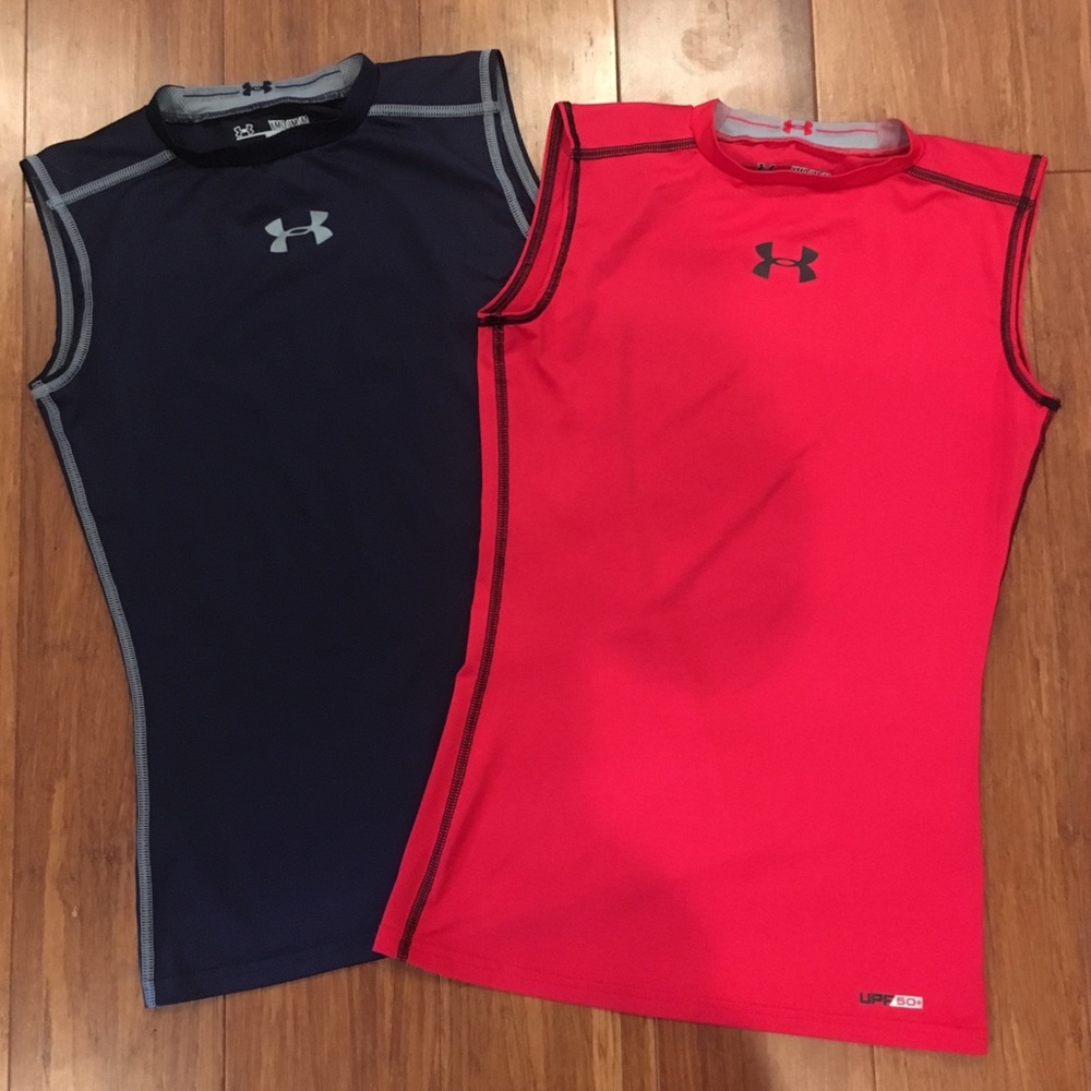 Under Armour boys sleeveless compression shirts